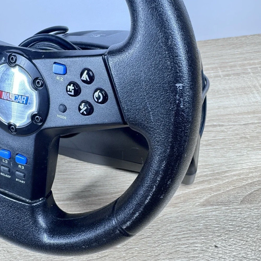 Logitech NASCAR Racing Wheel Controller Black Untested Vintage Gaming‎ Wheel